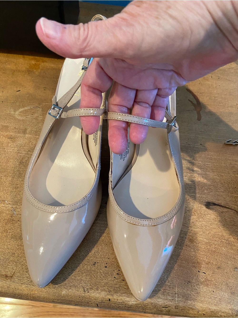 Bone Nine West low heel sling backs
7 1/2 - Picture 2 of 4
